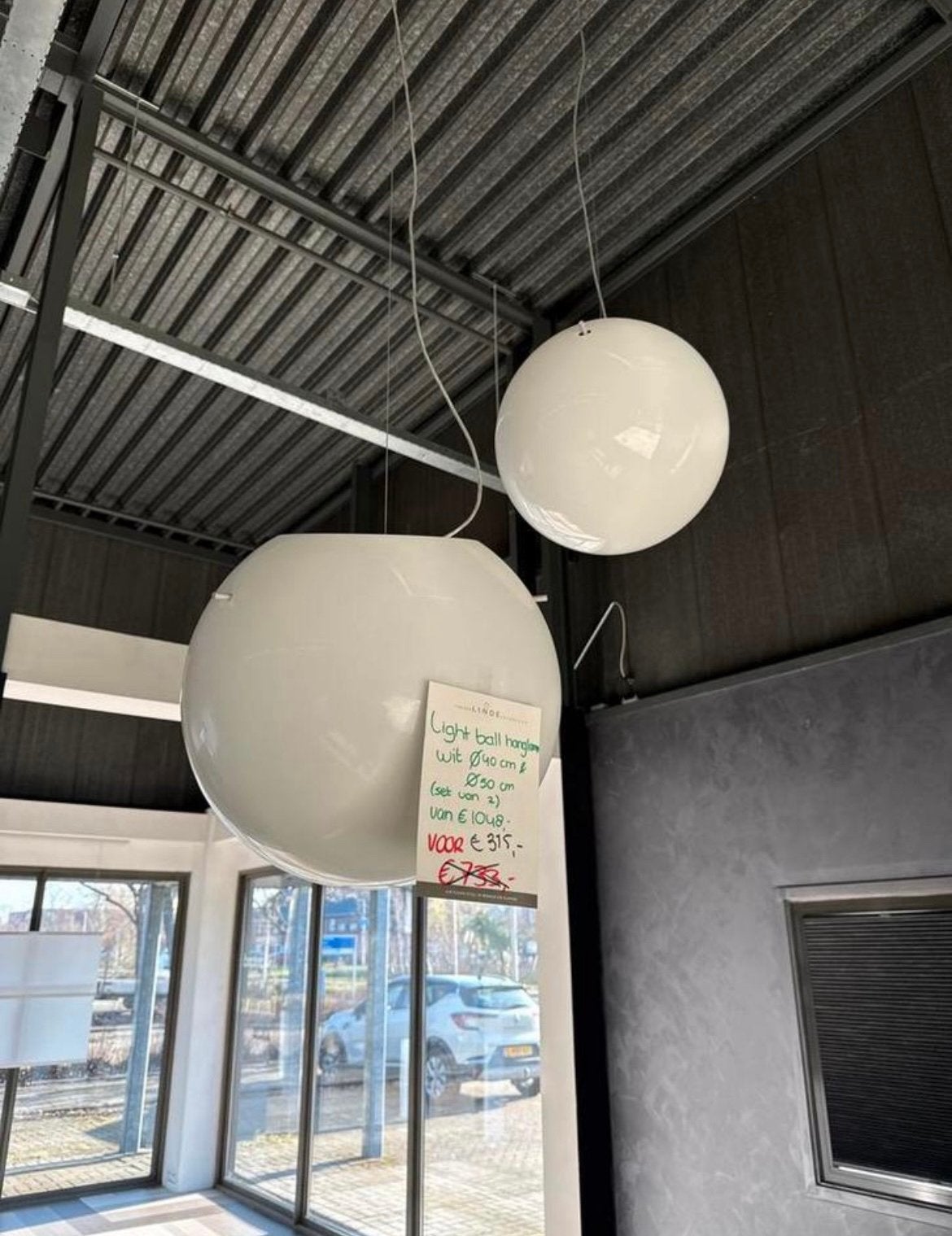 Design Hanglamp diameter 40 cm, Huis en Inrichting, Badkamer | Complete badkamers, Ophalen, Zo goed als nieuw