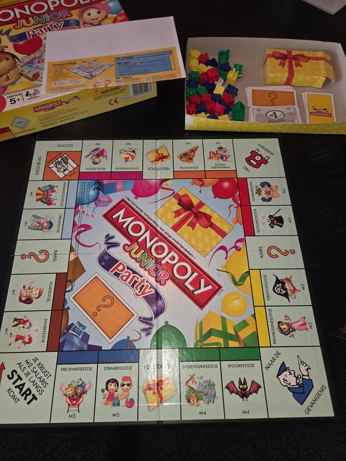Monopoly Junior Party - Leuk bordspel voor kinderen, Drie of vier spelers, Ophalen, Gebruikt, Hasbro
