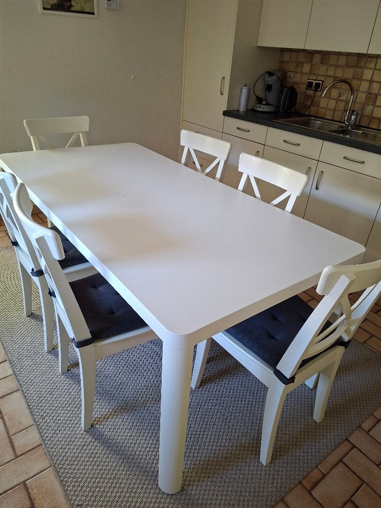 Tafel en stoelen, Huis en Inrichting, Ophalen, Gebruikt, Hout