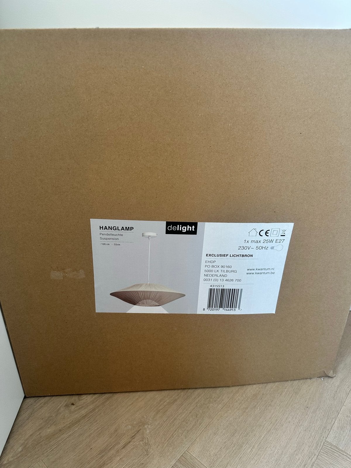 Nieuwe Kwantum Hanglamp, Ophalen, Nieuw, Overige materialen, E27 (groot)