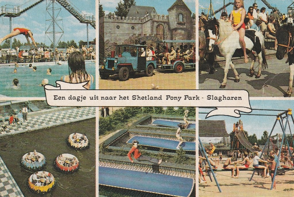SLAGHAREN Shetland Pony Park Reclamekaart, Verzenden, 1960 tot 1980, Ongelopen, Overijssel