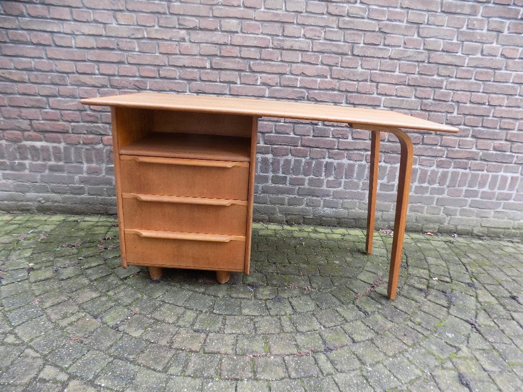 Pastoe EE02 bureau uit de Eikenserie vintage retro, Ophalen, Gebruikt, Hout
