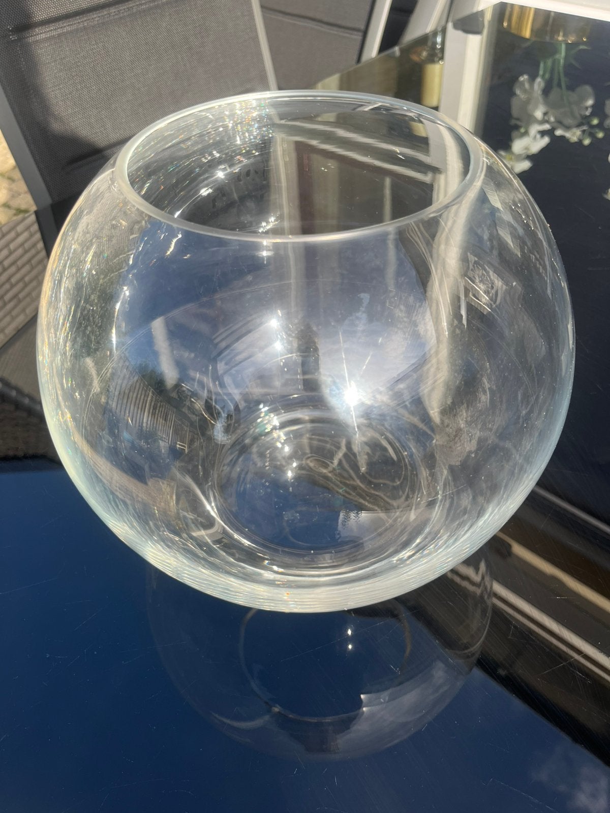 Grote Viskom  vaas voor Vissen of decoratie bol, Ophalen, Zo goed als nieuw, Glas, 25 cm
