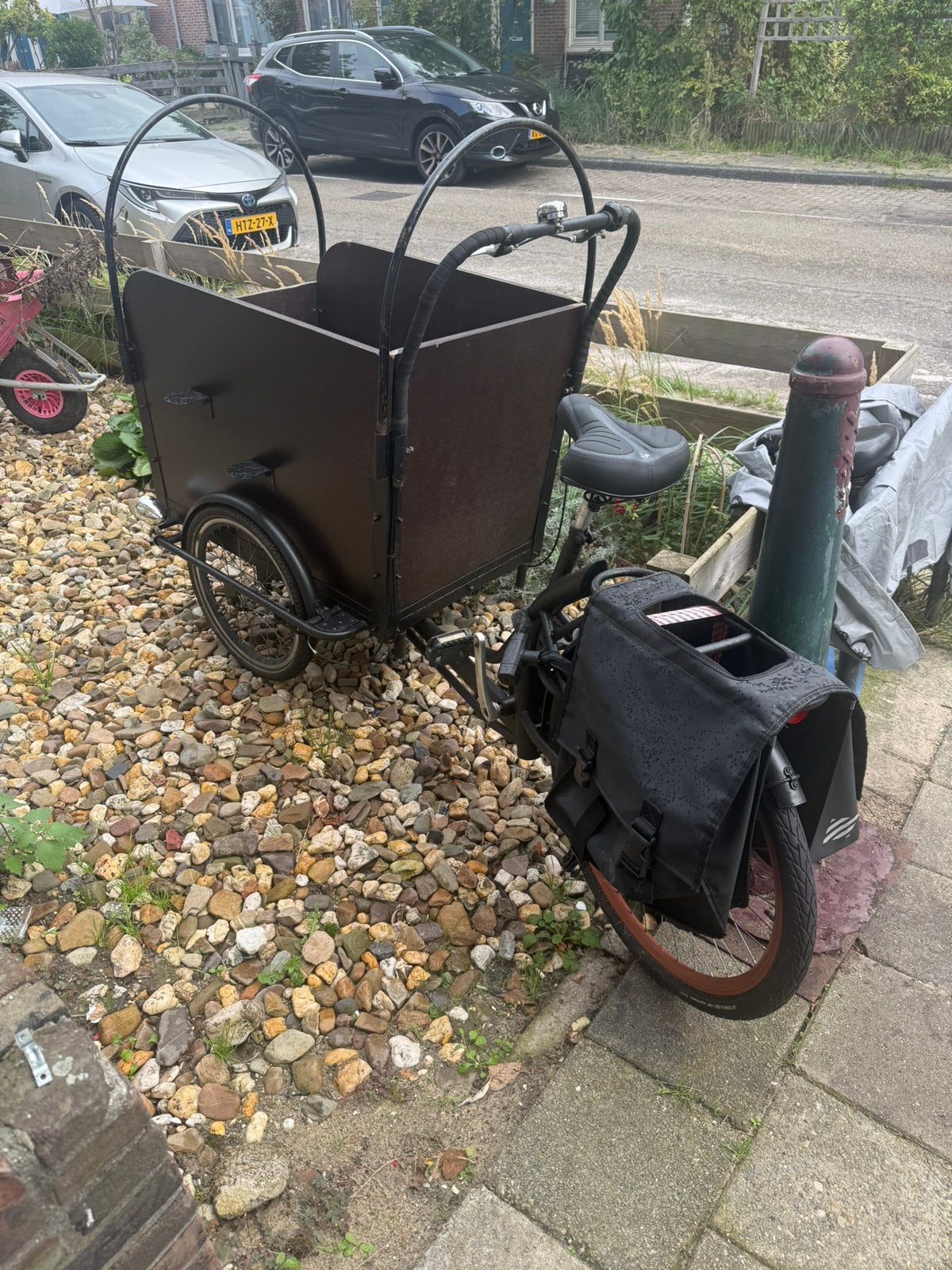 Troy bakfiets zo goed als nieuw, Fietsen en Brommers, Zo goed als nieuw, Ophalen, Overige merken, 4 kinderen of meer