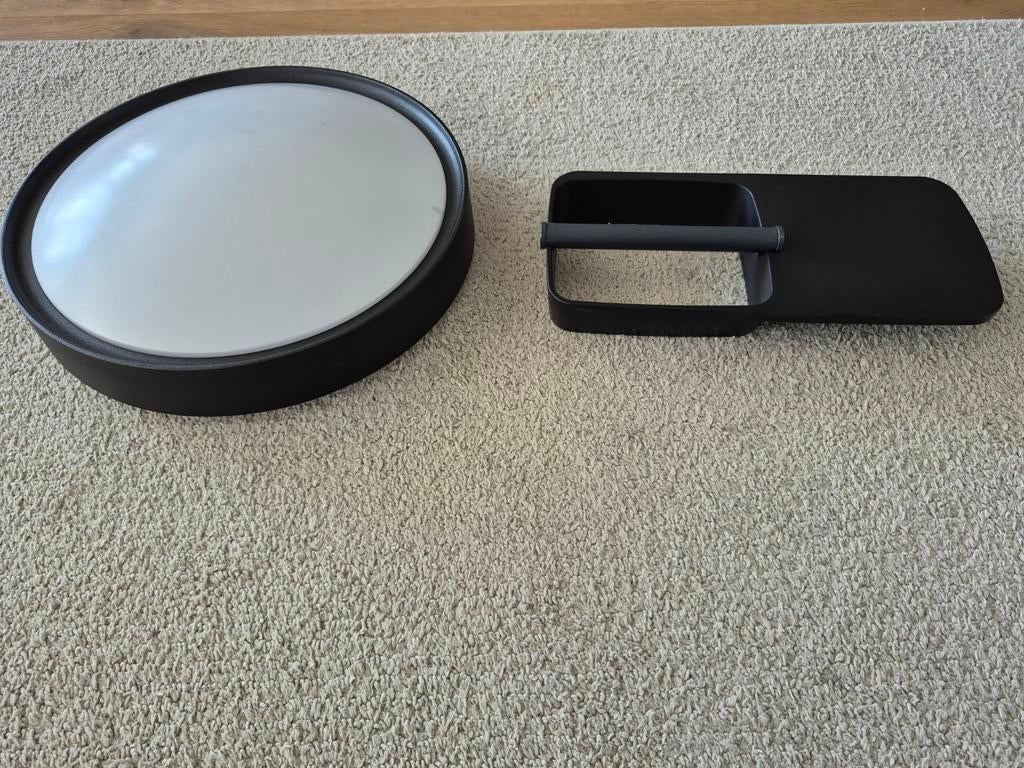 Badkamer plafondlamp mat zwart en Tiger toiletrolhouder, Huis en Inrichting, Ophalen of Verzenden