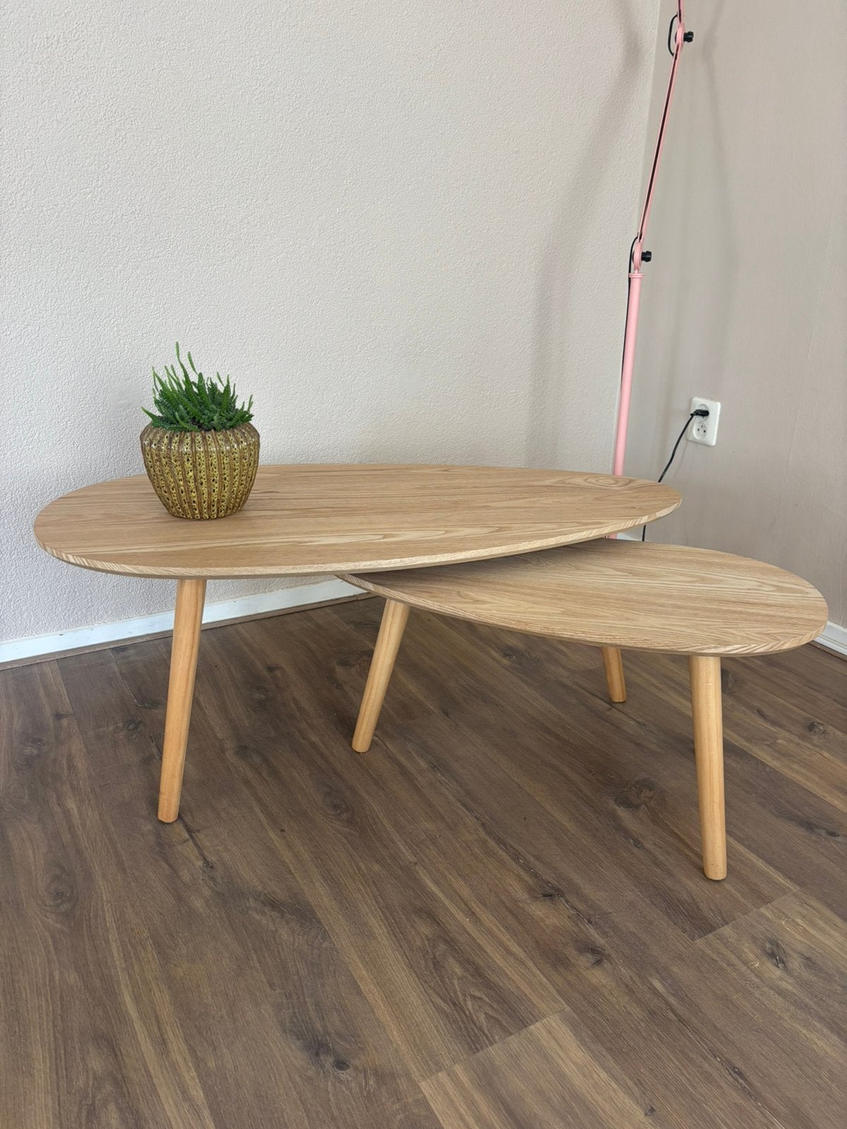 Salontafels, Huis en Inrichting, Tafels | Salontafels, Ophalen, Zo goed als nieuw, Ovaal, 50 tot 100 cm