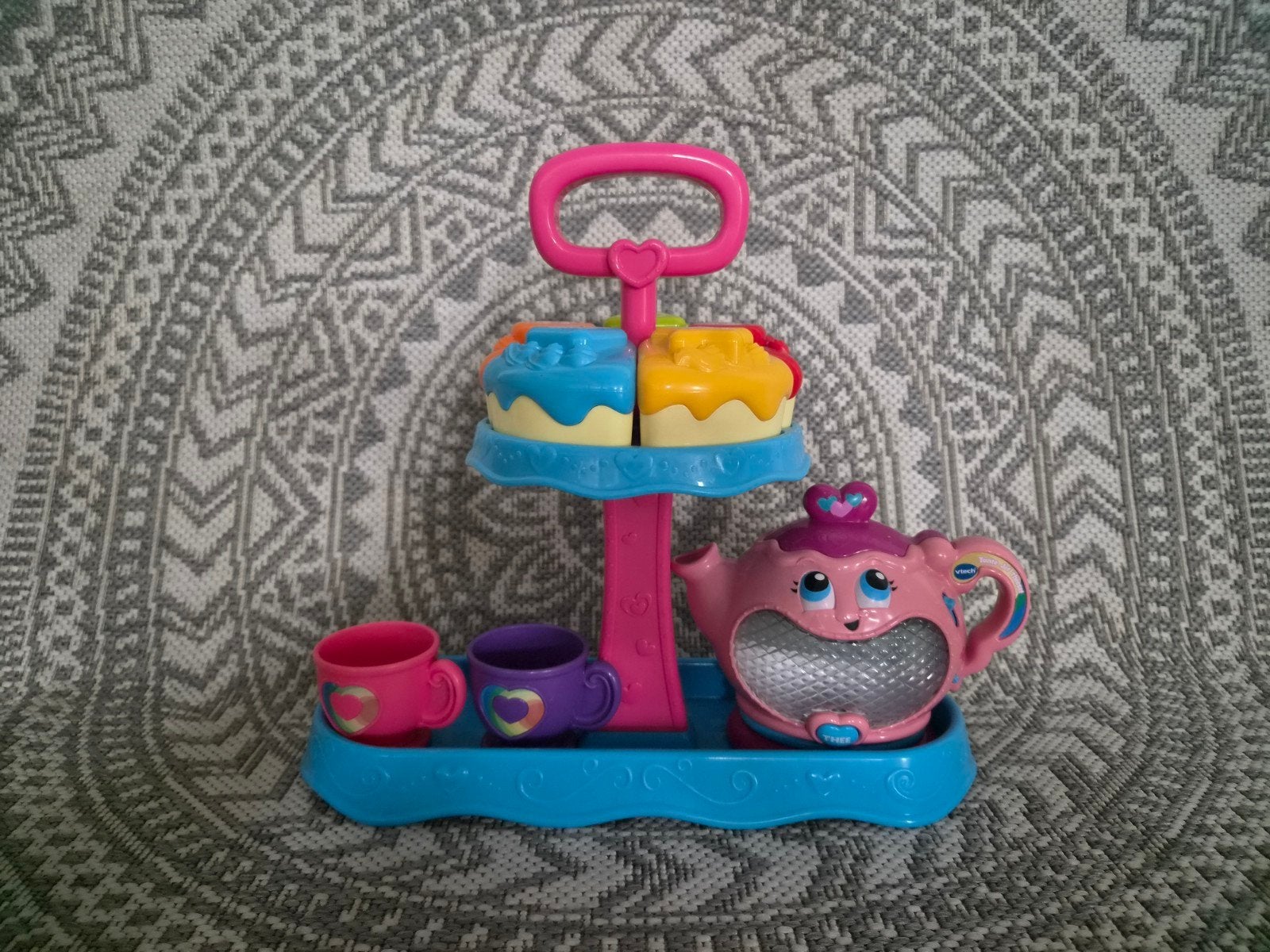 VTech Tante Jet theepot met gebakjes en theekopjes, Ophalen of Verzenden, Gebruikt, 2 tot 4 jaar