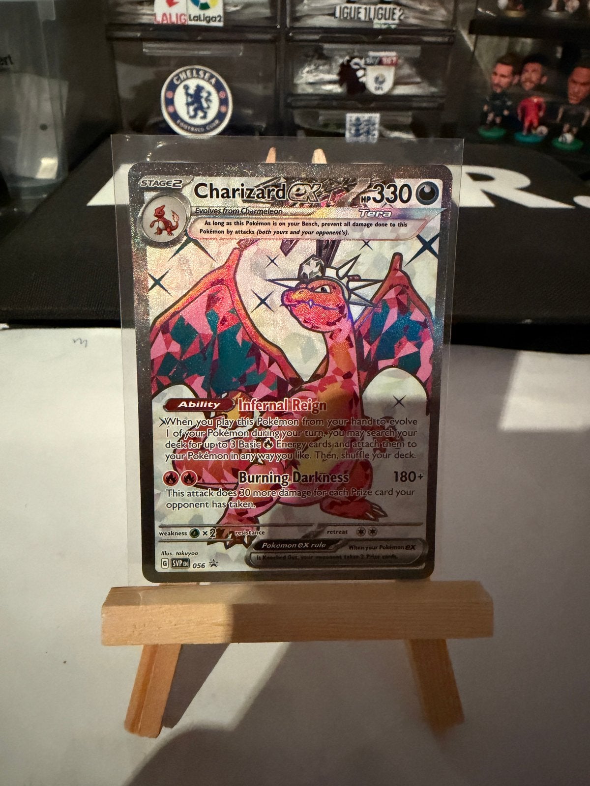 Pokemon charizard EX 056, Ophalen of Verzenden, Zo goed als nieuw