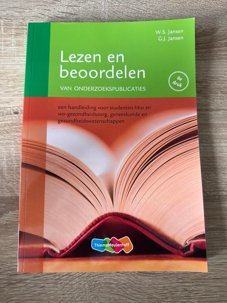 Lezen en beoordelen van onderzoekspublicaties - 8e druk, Boeken, Studieboeken en Cursussen, Ophalen of Verzenden, Gamma, Gelezen