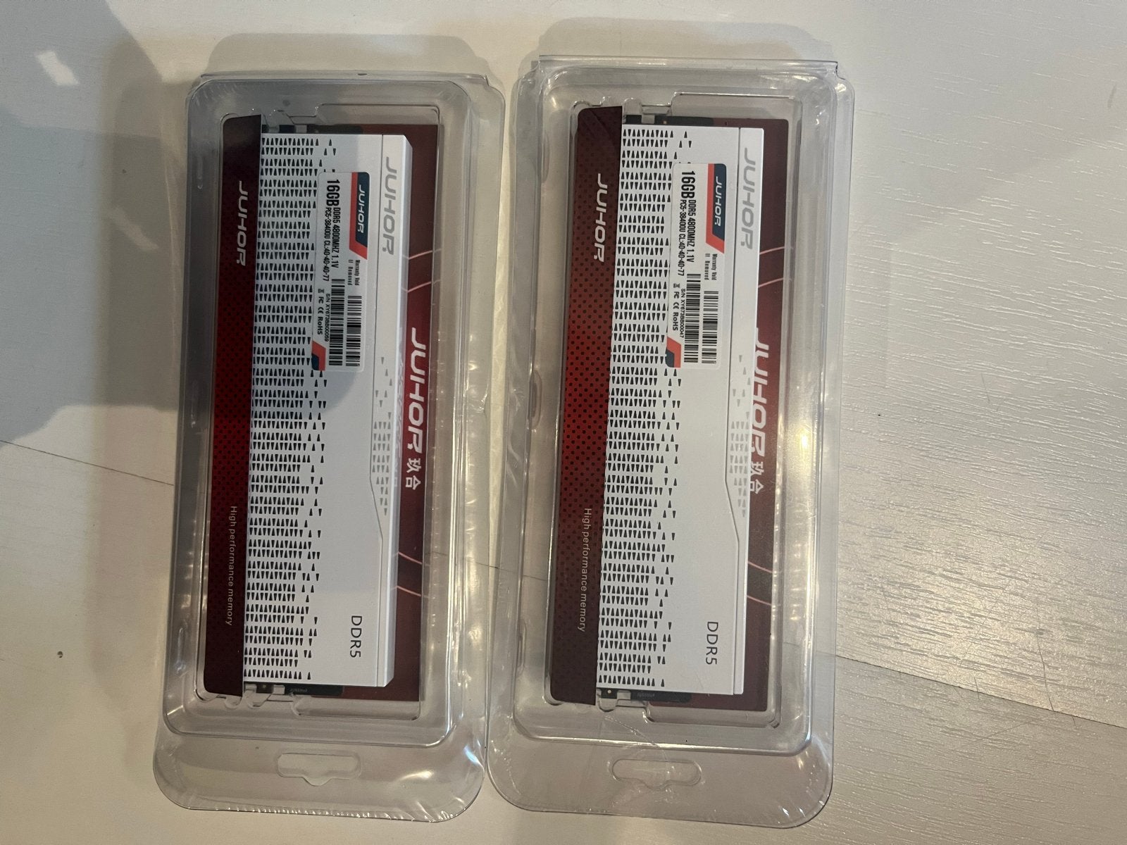 2x JUHOR DDR5 16GB RAM Geheugen (Nieuw in verpakking), Computers en Software, Nieuw, Ophalen of Verzenden, Desktop, DDR5