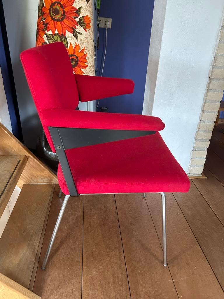 Gispen Cordemeyer fauteuil, rood, Gebruikt, Ophalen of Verzenden, Rood, Eén
