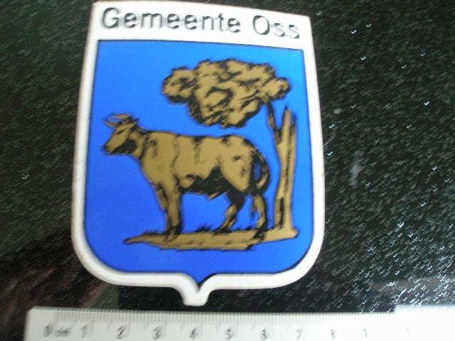 sticker plaats gemeente logo wapen embleem oss 11x, Verzenden, Zo goed als nieuw, Overige typen