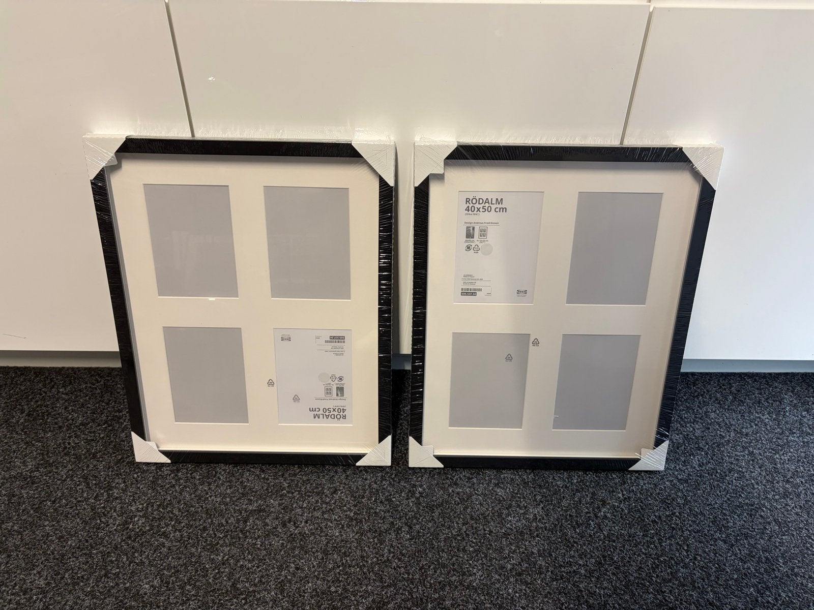 2x IKEA RÖDALM Fotolijst 40x50 cm met passe-partout, Nieuw, Ophalen of Verzenden, Fotolijst, Met glas