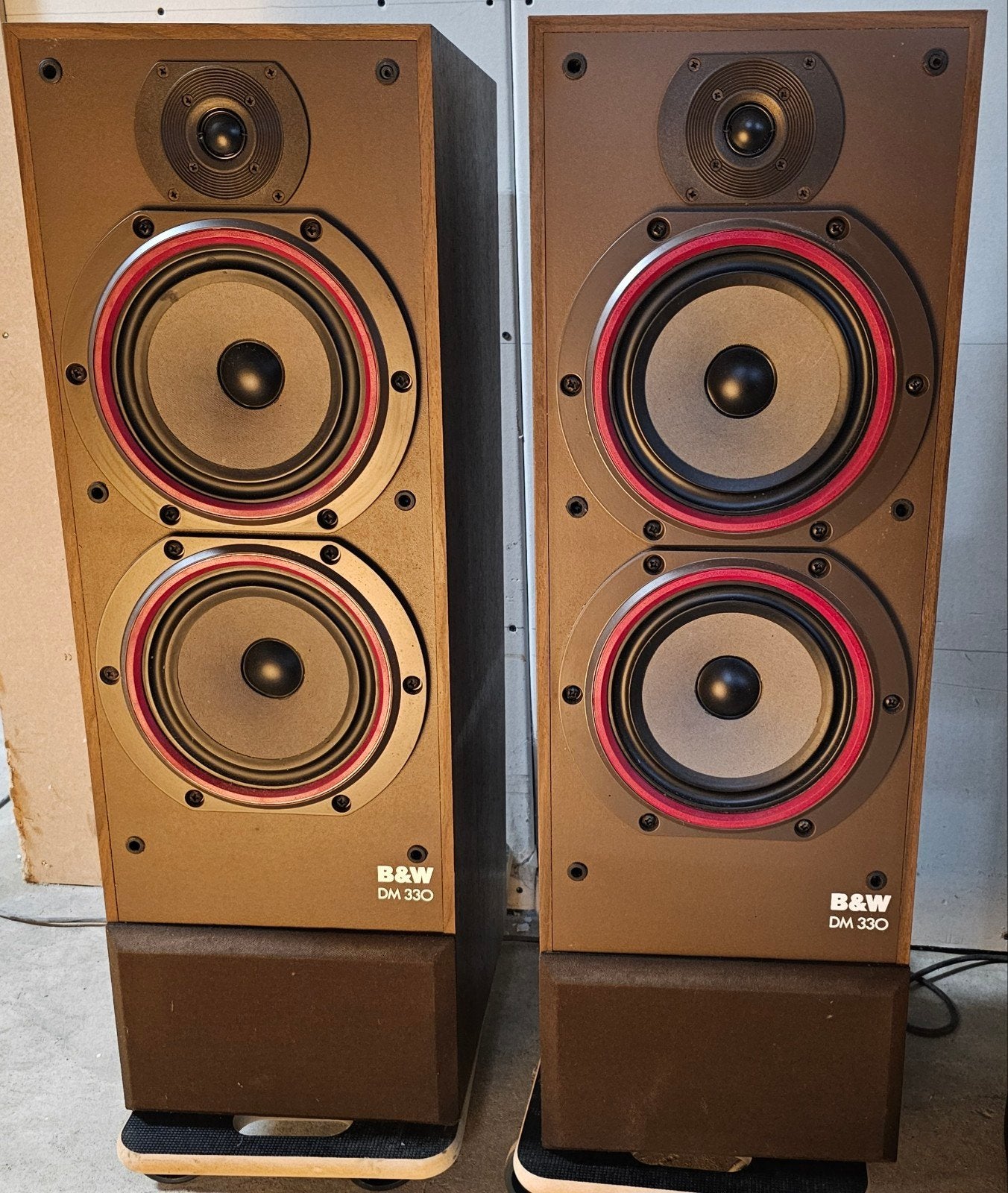B&W DM330 jaren 80 klassieker,Made in the UK,American Walnut, Ophalen, Gebruikt, B&W, Bowers & Wilkins (B&W)