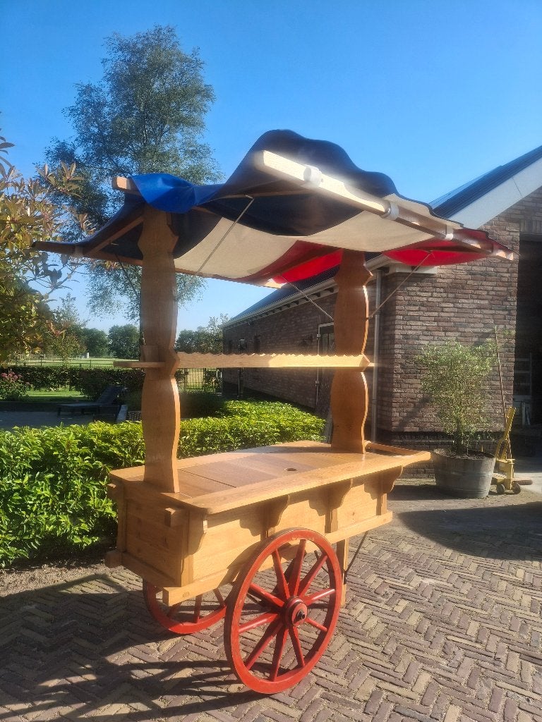 Antieke houten haringkar/verkoopkar Authentiek, nette staat!, Ophalen, Gebruikt, Overige