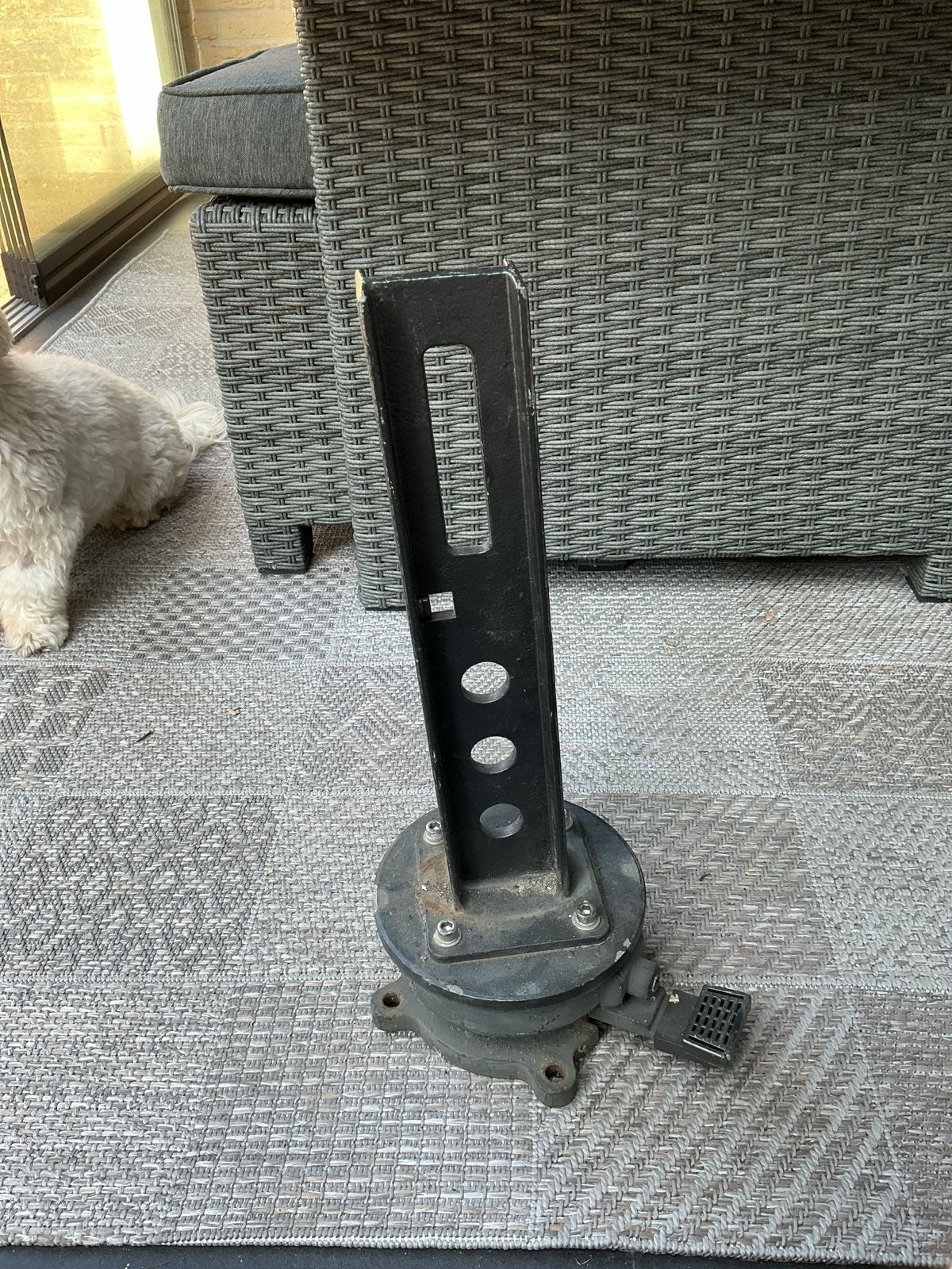 Zware draaibare parasolvoet, Tuin en Terras, Zonneschermen, Minder dan 150 cm, Ophalen, Gebruikt, Markies