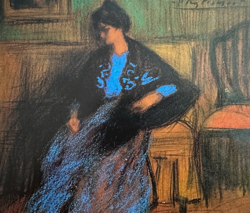 0013 PABLO PICASSO ~ Mujer Con Manton, Sentada (1900), Verzenden, 1980 tot heden, Ongelopen, Overige thema's