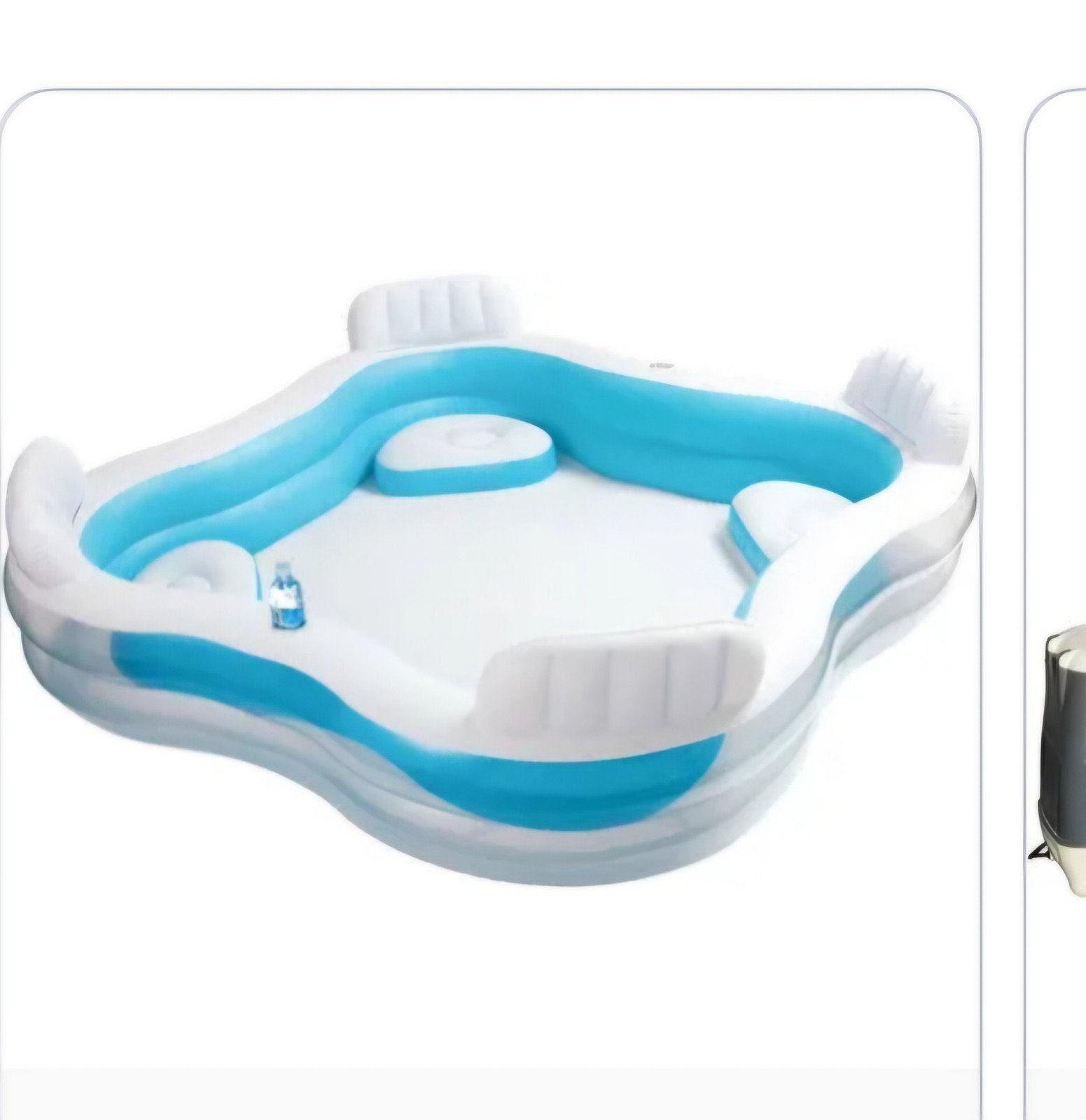 Intex Opblaaszwembad 4 persoons met pompje, Gebruikt, Opblaaszwembad, Ophalen of Verzenden, 200 tot 400 cm