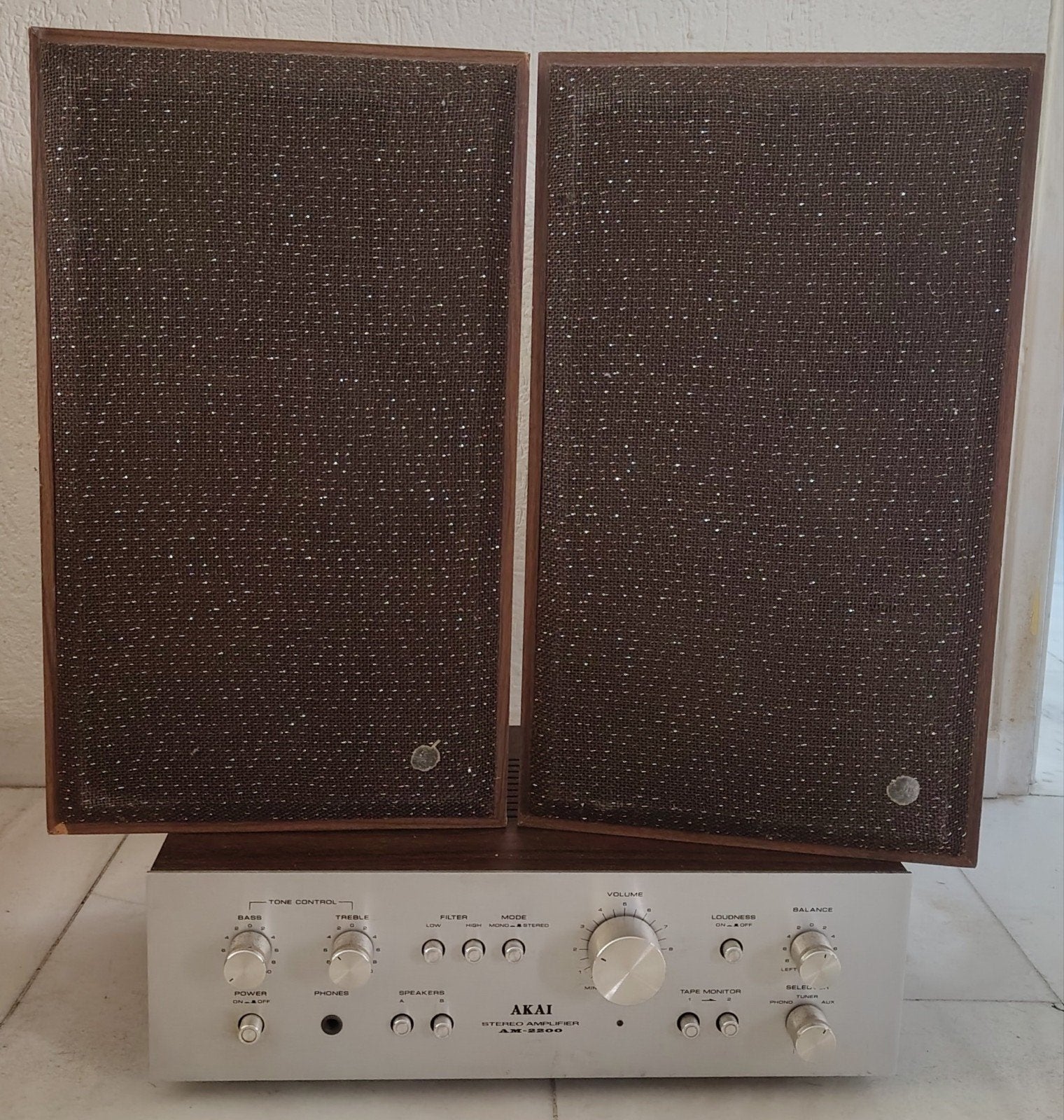 Akai AM-2200 Versterker met Stereo Master S Speakers, Ophalen, Gebruikt, Akai