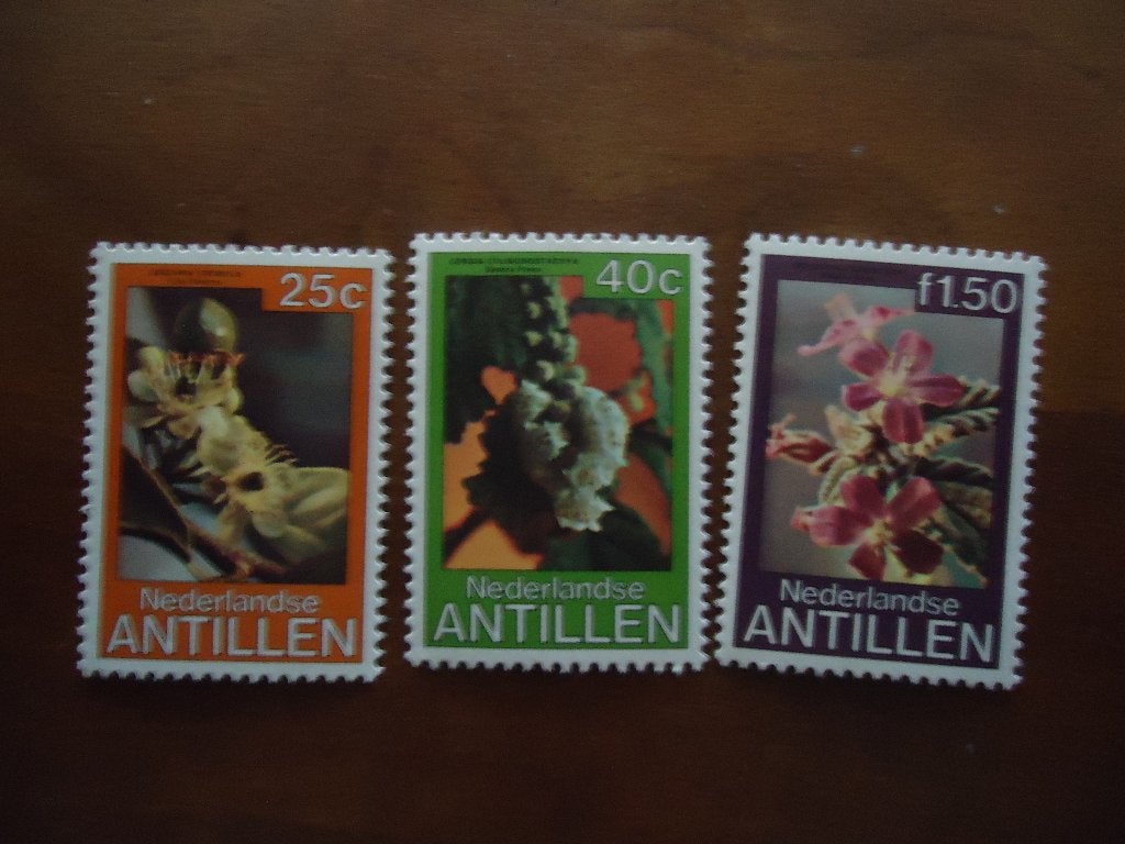 Flora Nederlandse Antillen 1979, mi. 633-35 postfris, Ophalen of Verzenden, Postfris, Dier of Natuur