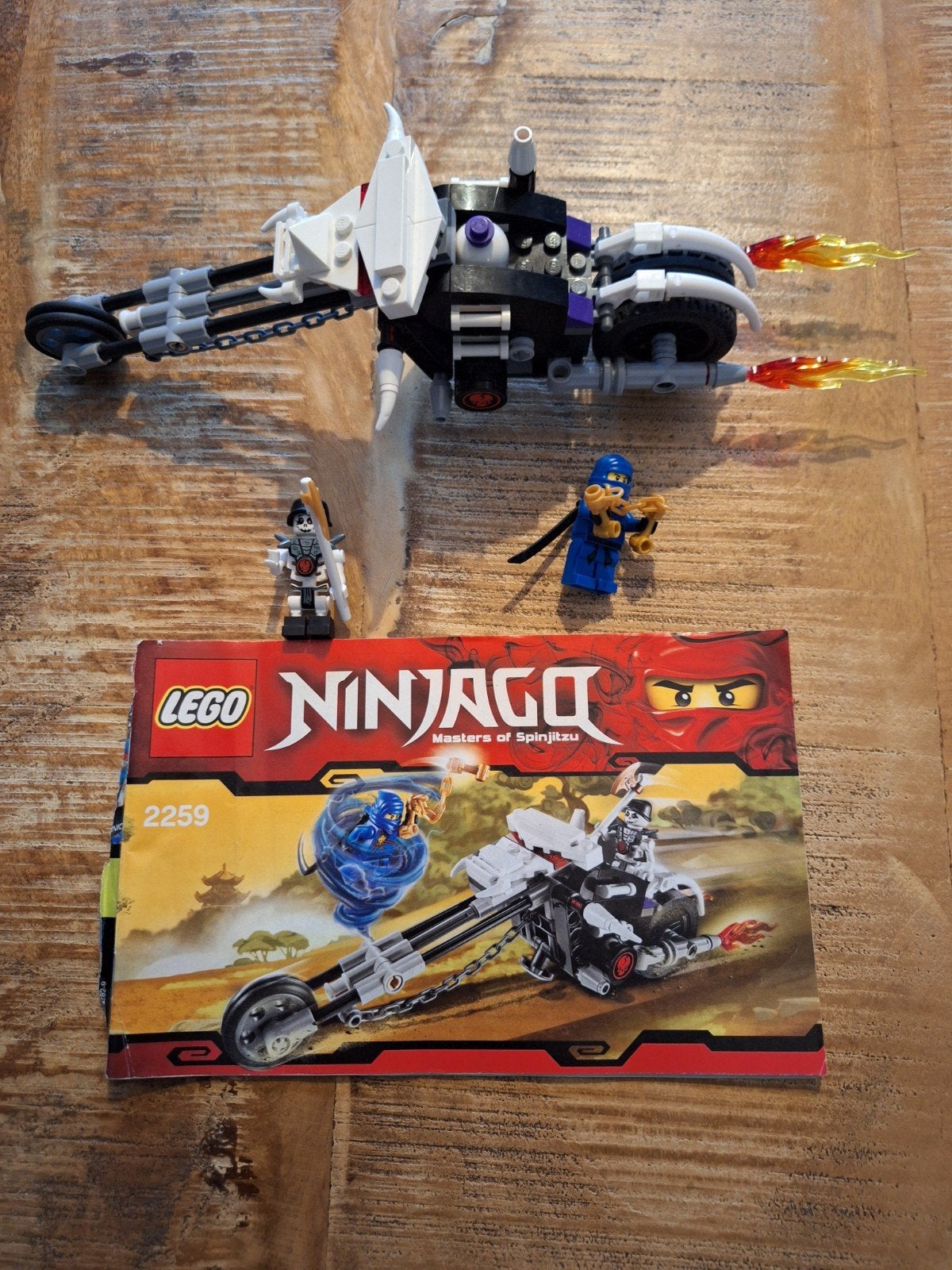 Lego Ninjago 2259 Skull Motorbike met minifiguren, Compleet, Gebruikt, Lego, Ophalen of Verzenden