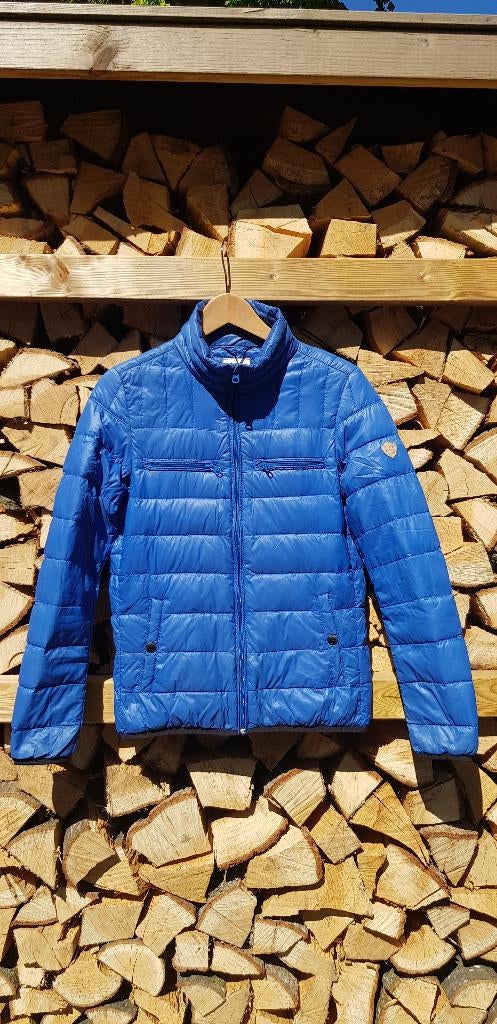 Supergave jas, maat XL (164) Diesel, blauw, dons, Diesel, Ophalen of Verzenden, Zo goed als nieuw, Jongen