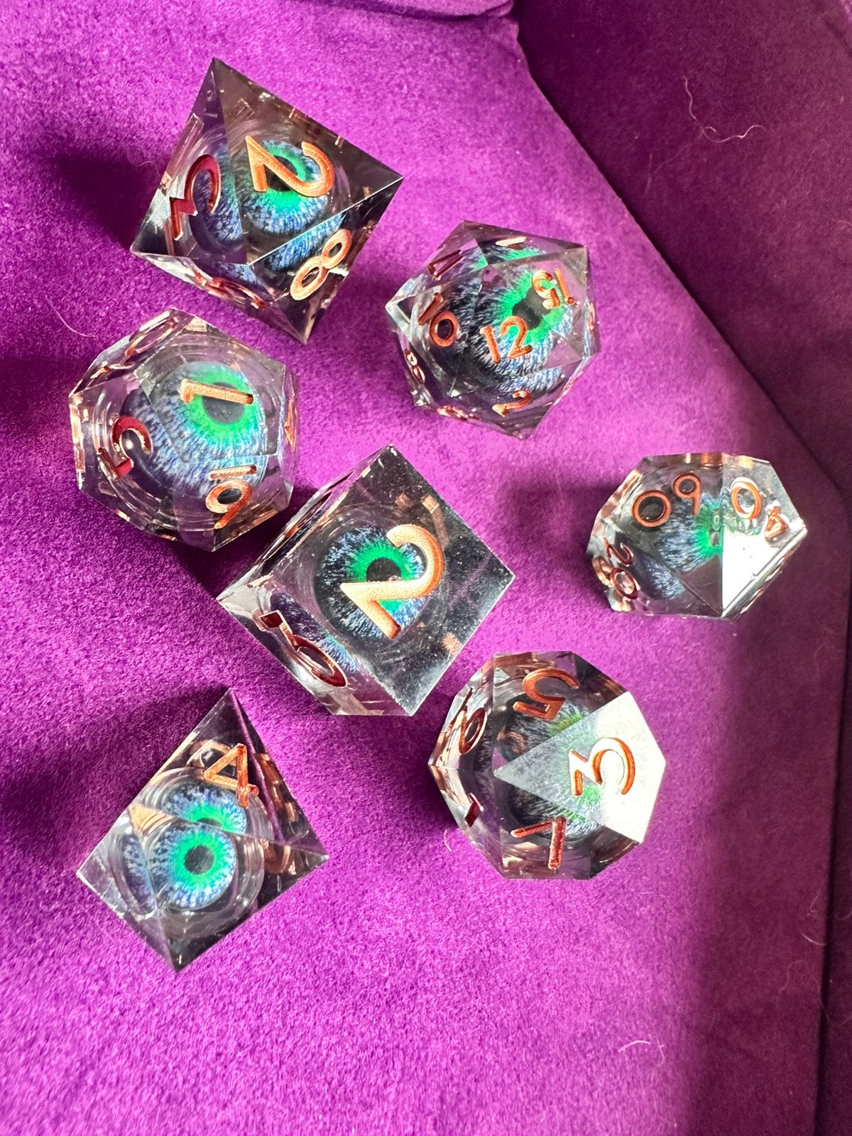 DND dice / dobbelbak / dobbelstenen / drakenoog / RPG / D&D, Ophalen of Verzenden, Nieuw, Overige soorten