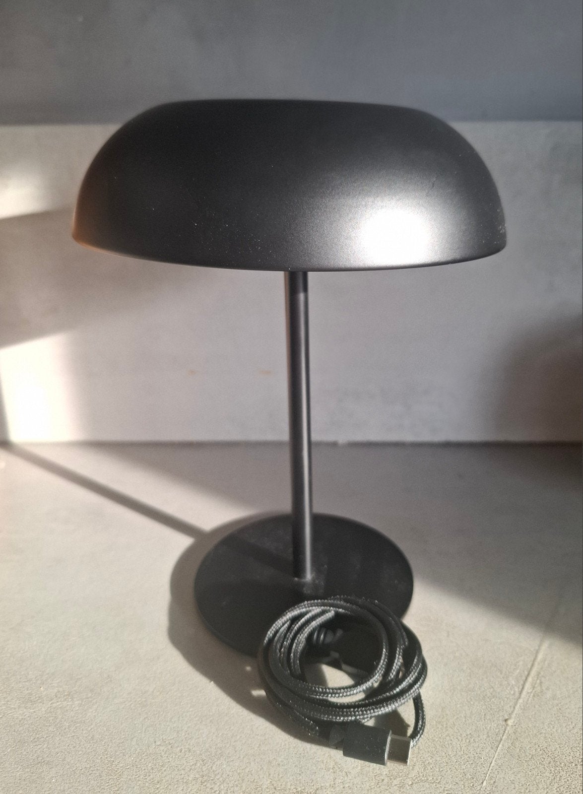 Mat zwarte draadloze touche tafellamp van Zara Home, Overige merken, Oplaadbaar, Ophalen of Verzenden, Zwart