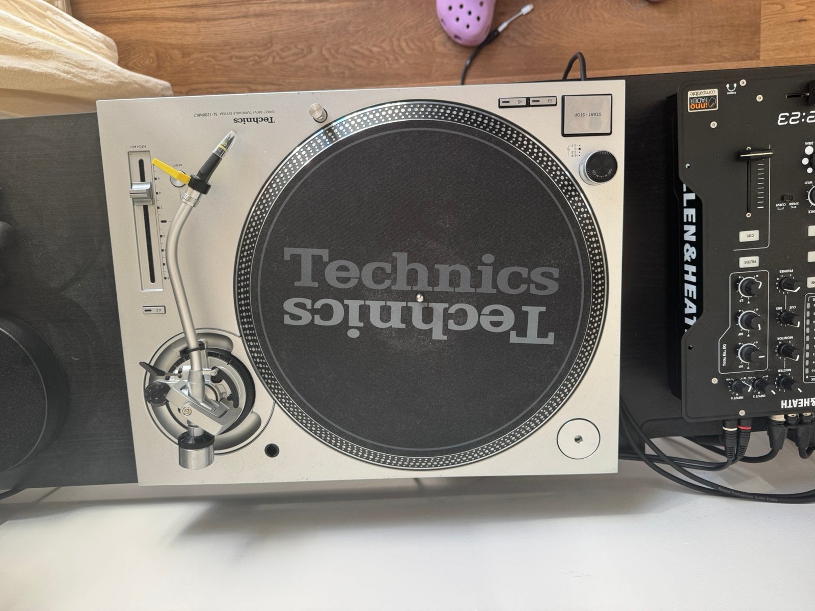 Set Technics SL1200MK7 + Decksavers + Ortofon Concorde naald, Ophalen of Verzenden, Zo goed als nieuw, Technics