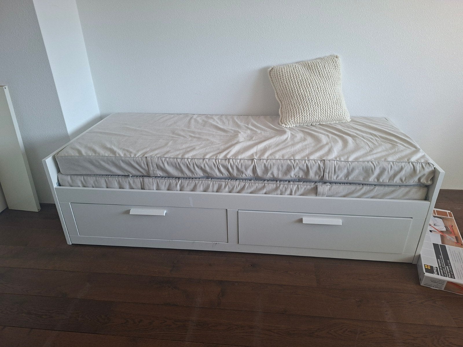 Brimnes ikea logeerbed slaapbank, Ophalen, Tweepersoons, Zo goed als nieuw, 80 cm