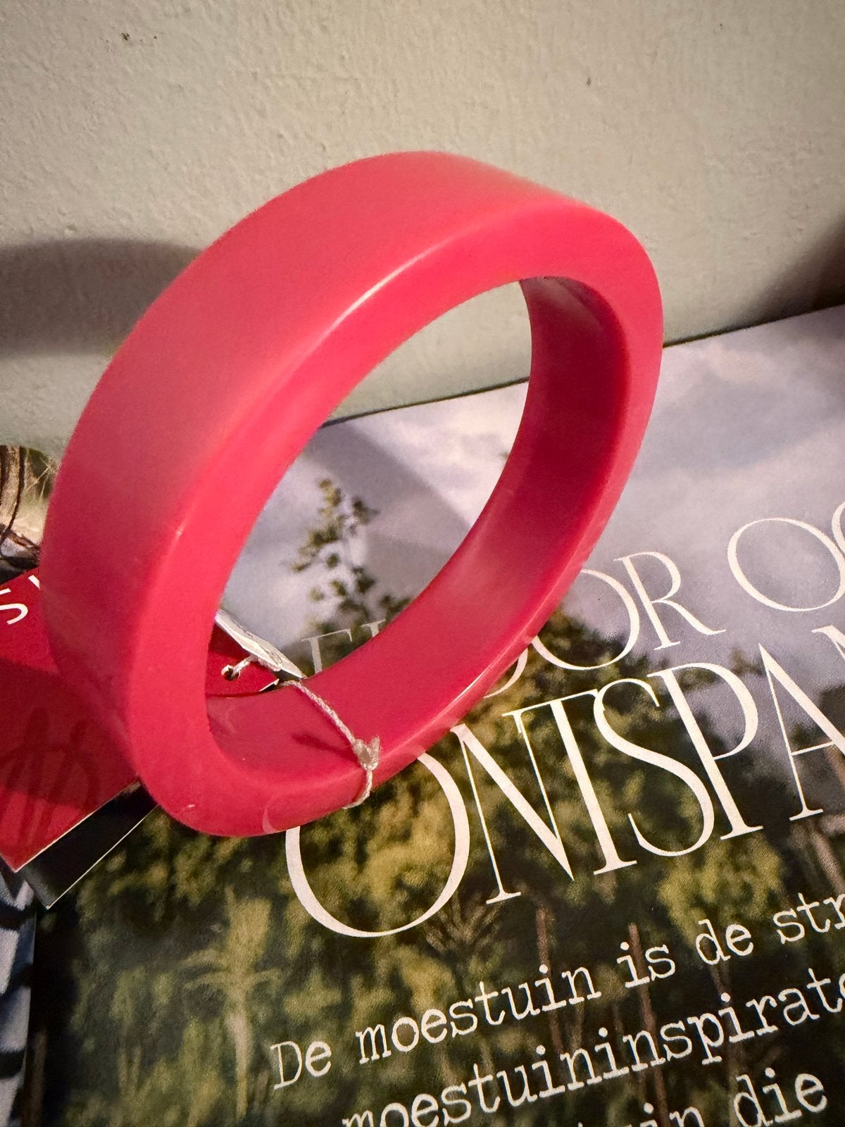 Zsiska armband maat S in roze kunststof, Ophalen of Verzenden, Zo goed als nieuw, Roze, Kunststof of Plastic