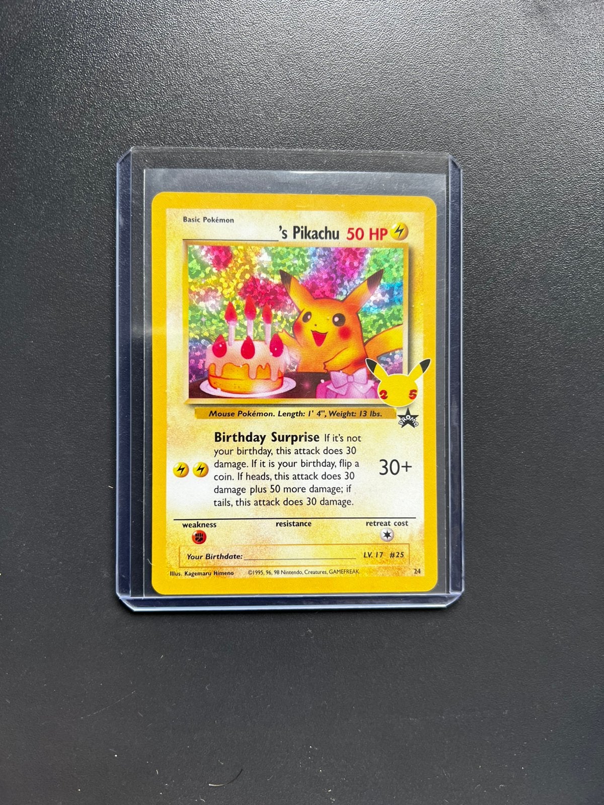 ‘S pikachu birthday card celebrations 25th anniversary, Ophalen of Verzenden, Zo goed als nieuw