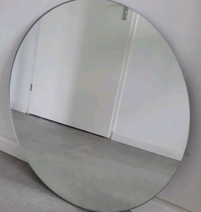 Ronde spiegel zonder lijst 60 cm, Huis en Inrichting, Ophalen of Verzenden, Zo goed als nieuw, Rond, 50 tot 75 cm