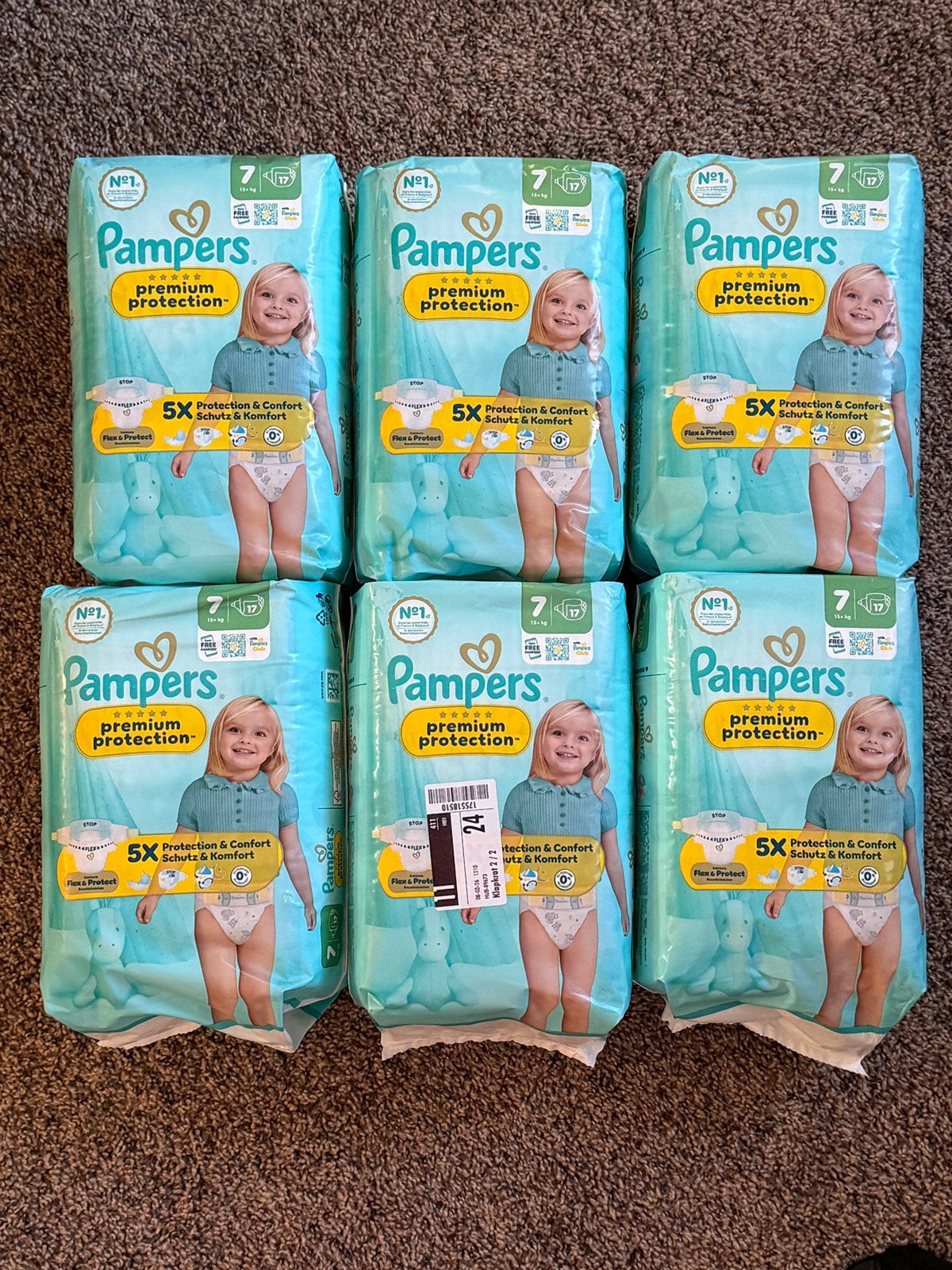 Pampers Premium Protection Maat 7(6 pakken/102 stuks)Nieuw!, Kinderen en Baby's, Ophalen of Verzenden, Nieuw, Overige typen