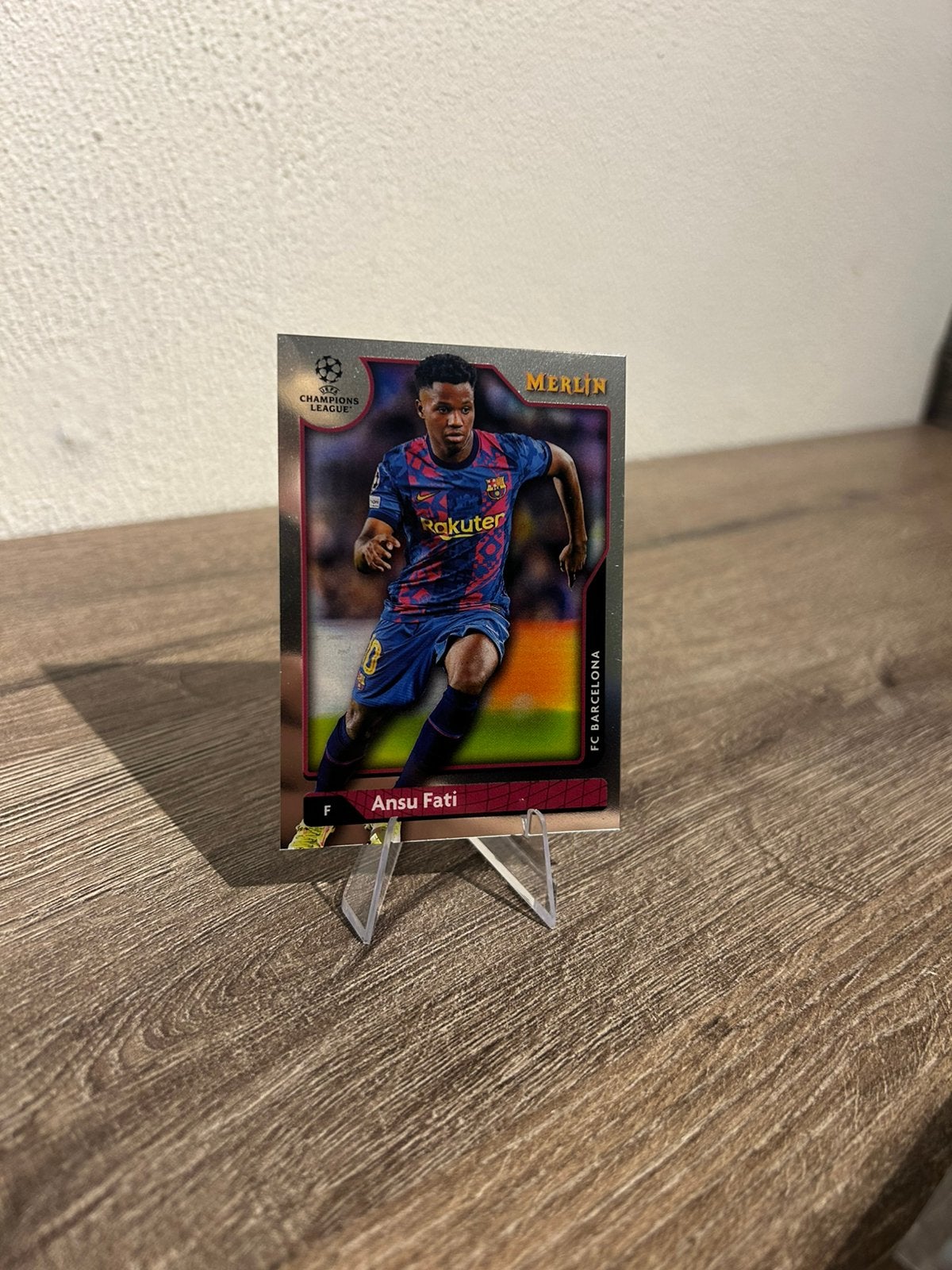 Ansu Fati 2021-22 Topps Merlin UCL #36 FC Barcelona, Ophalen of Verzenden, Zo goed als nieuw, Plaatje