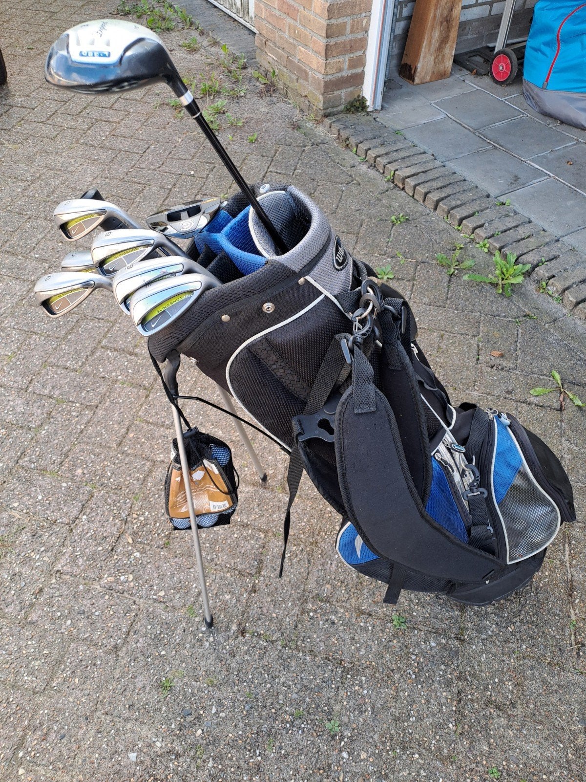 Golftas + sticks, Ophalen of Verzenden, Zo goed als nieuw, Golfkar, Overige merken