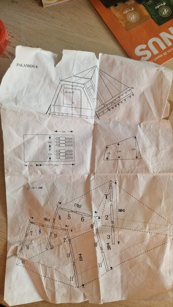 Hypercamp Palamos 6 - 6-persoons tent met 2 slaapcabines, Ophalen, Gebruikt, Tot en met 6