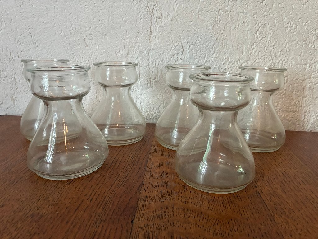 6 Vintage hyacintenvaasjes bollenvaasjes France, Ophalen
