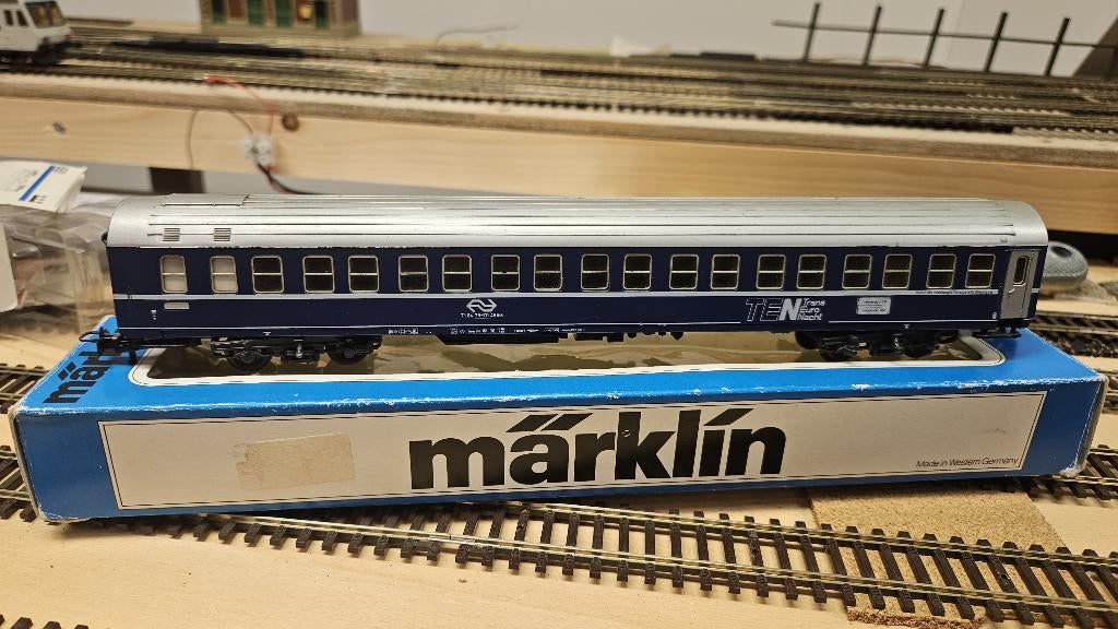 Marklin slaapwagen 4151 in OVP, Wisselstroom, Gebruikt, Wagon, Ophalen of Verzenden