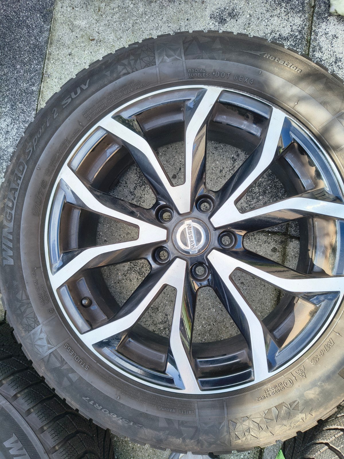 Nissan Qashqai 17 inch winterbanden met velgen, Ophalen, Banden en Velgen, 17 inch, Winterbanden