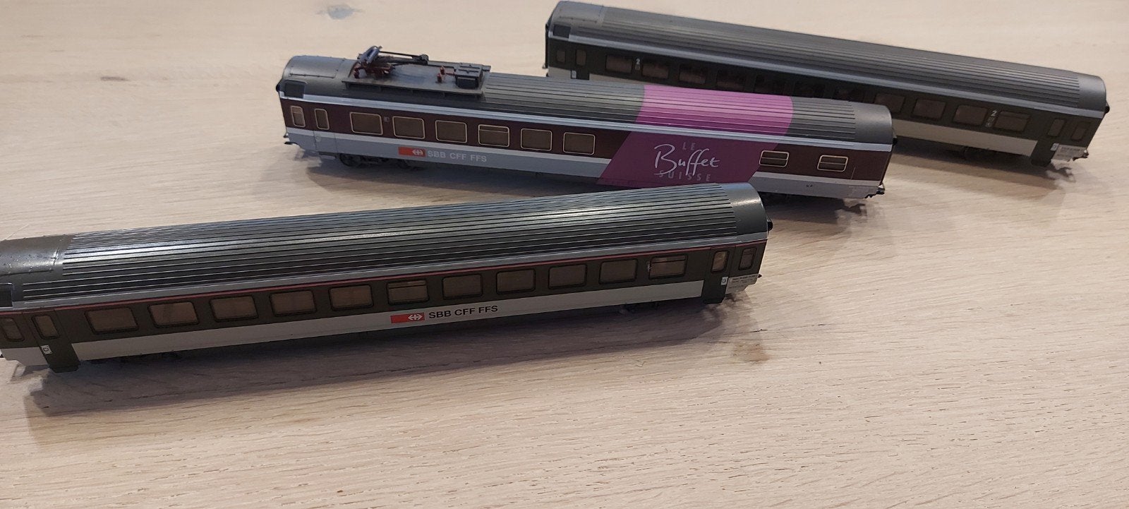 3 Märklin SBB/CFF Eurocity rijtuigen uit set 4367, Arnold, Gelijkstroom, Wagon, Ophalen of Verzenden