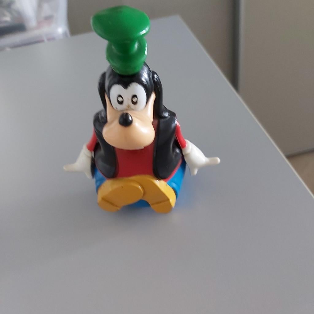 Leuke retro Goofy draaitol, Ophalen of Verzenden, Goofy of Pluto, Zo goed als nieuw, Beeldje of Figuurtje