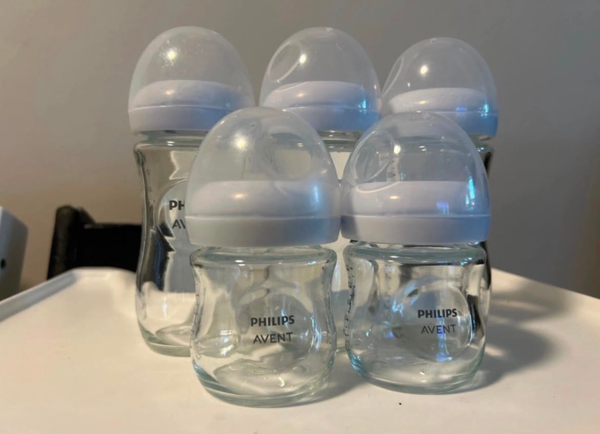 Philips Avent Glazen Babyflessen - Set van 5, Ophalen of Verzenden, Zo goed als nieuw, Babyfles, Philips Avent