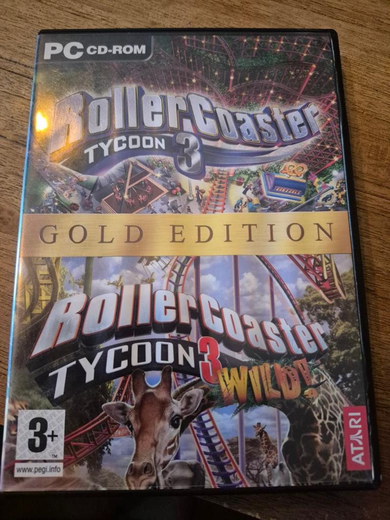 RollerCoaster Tycoon 3 Gold Edition PC CD-ROM, Gebruikt, 1 speler, Ophalen of Verzenden, Vanaf 3 jaar