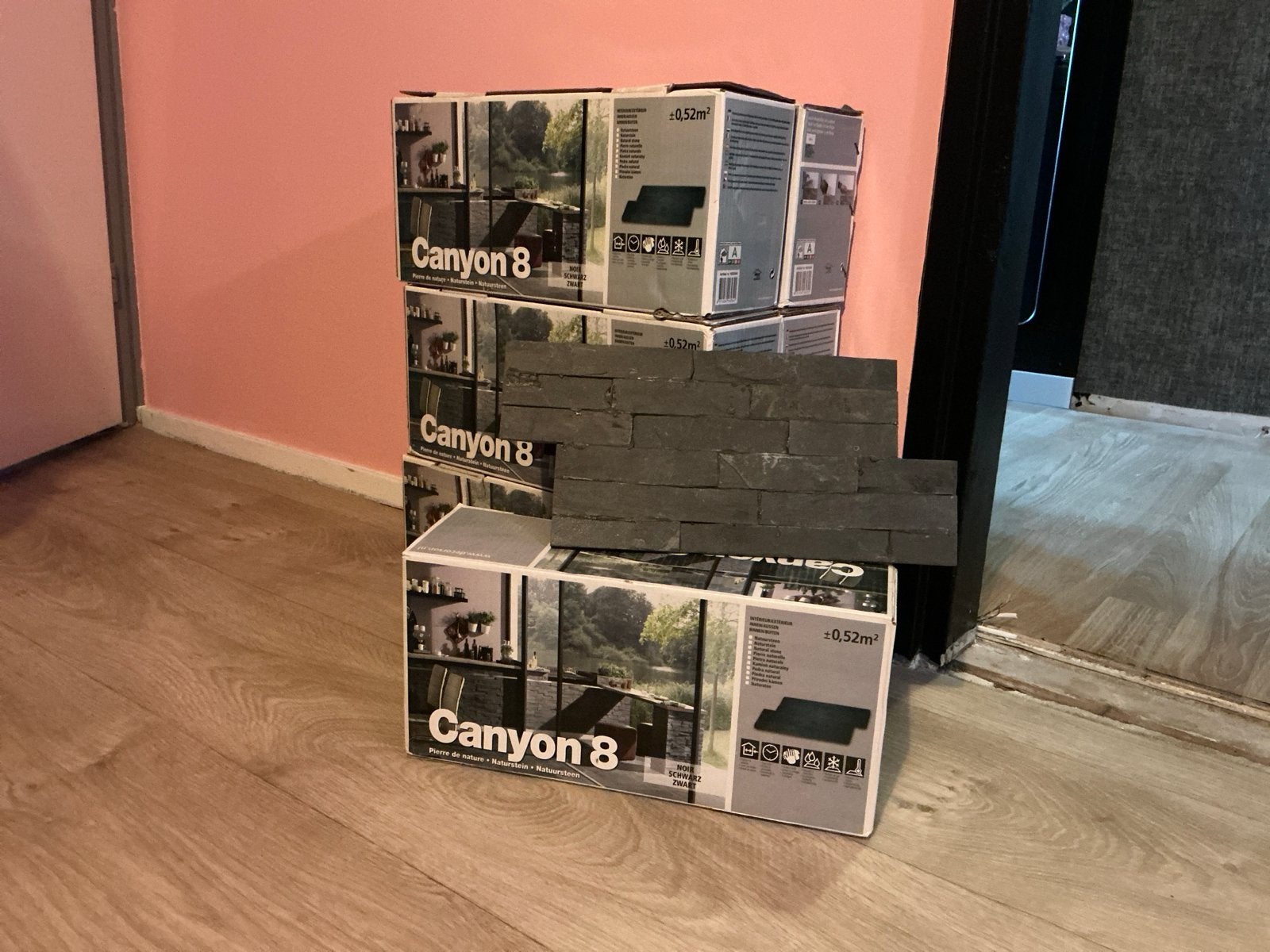 Nieuwe Canyon 8 natuursteen wandtegels - 3,6m2 steenstrips, Ophalen, Wandtegels, Nieuw, Minder dan 20 cm