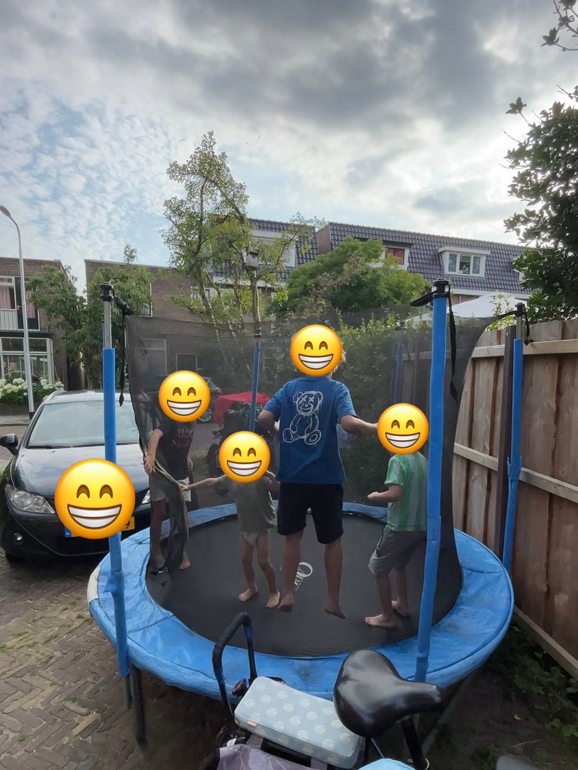 Trampoline 242cm - veren en springgedeelte in prima staat, Ophalen, Gebruikt