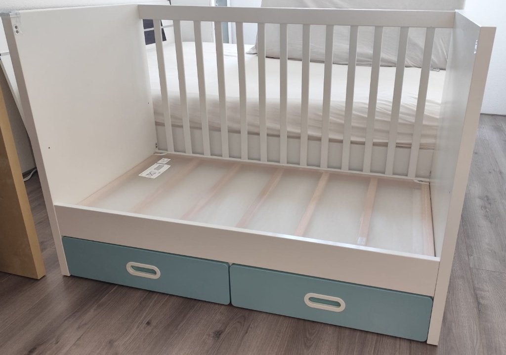 Ikea STUVA Wit ledikant met lades 60x120 cm, Ophalen, Zo goed als nieuw, Ledikant