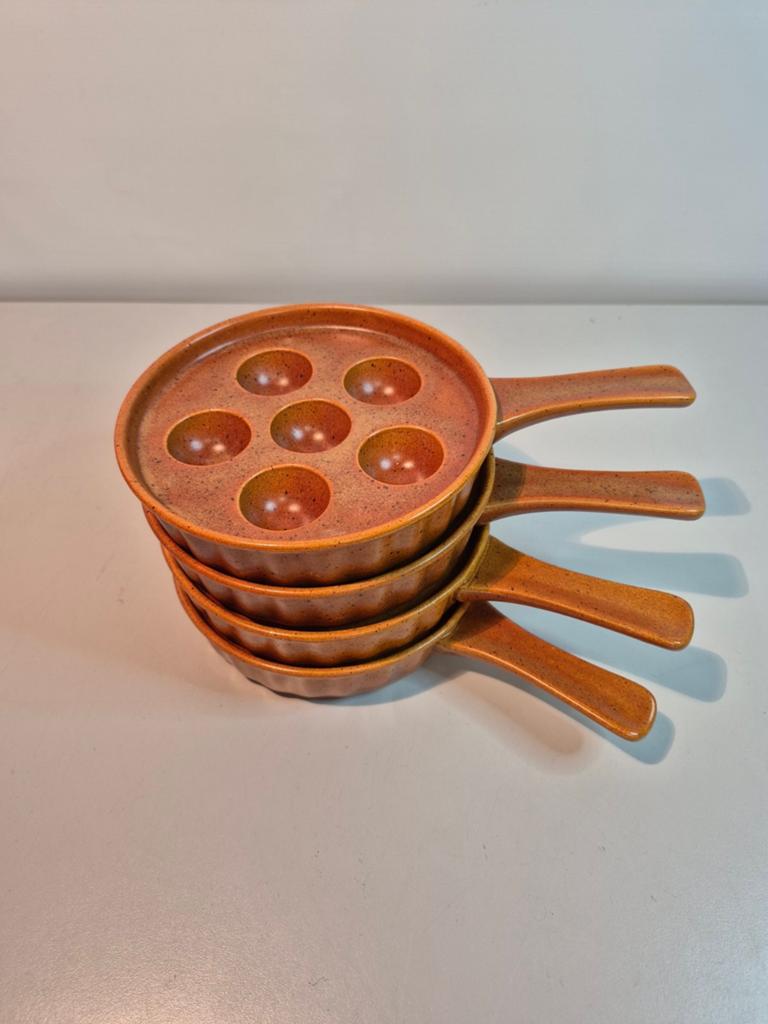 Villeroy & boch escargot pannetjes set van 4, Overige materialen, ., Pannenset, Ophalen of Verzenden