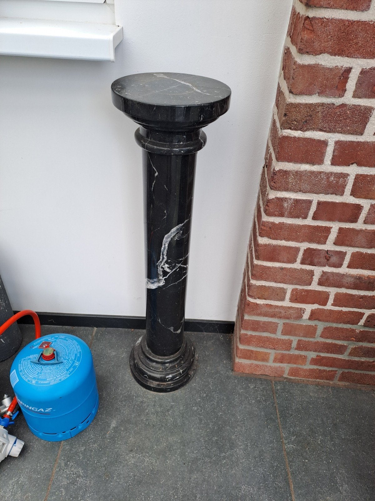 Marmeren zuil - 86 cm hoog, 22 cm doorsnede, Huis en Inrichting, Ophalen, Gebruikt