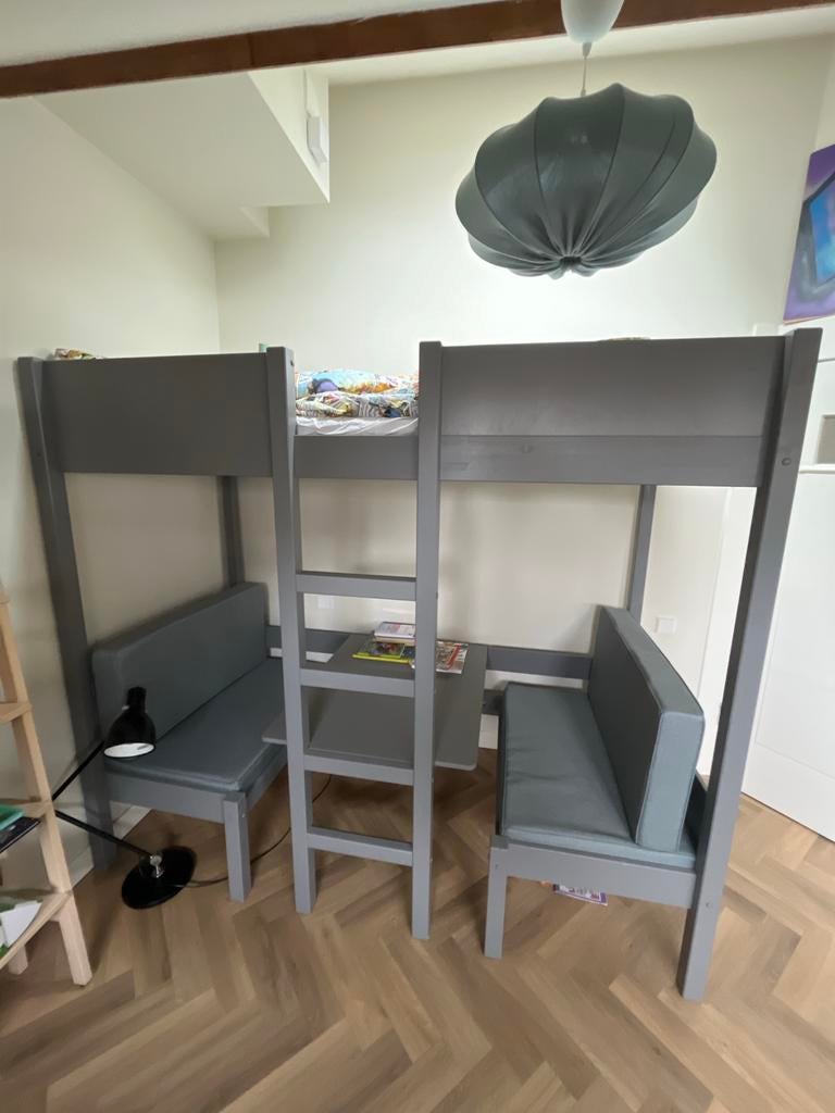 NOUS stapelbed/hoogslaper met bureautje eronder, Kinderen en Baby's, Kinderkamer | Stapelbedden en Hoogslapers, Ophalen of Verzenden